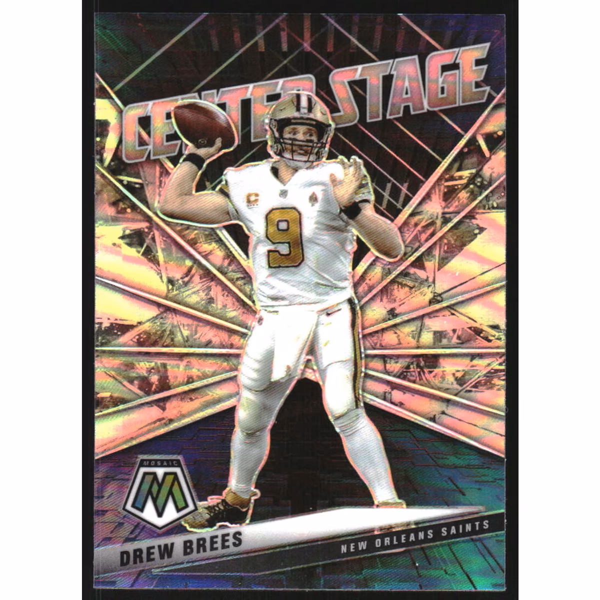 2021 Panini Mosaic Center Stage Silver #25 Drew Brees 9 2021 Panini Mosaic Center Stage Silver #25 Drew Brees
