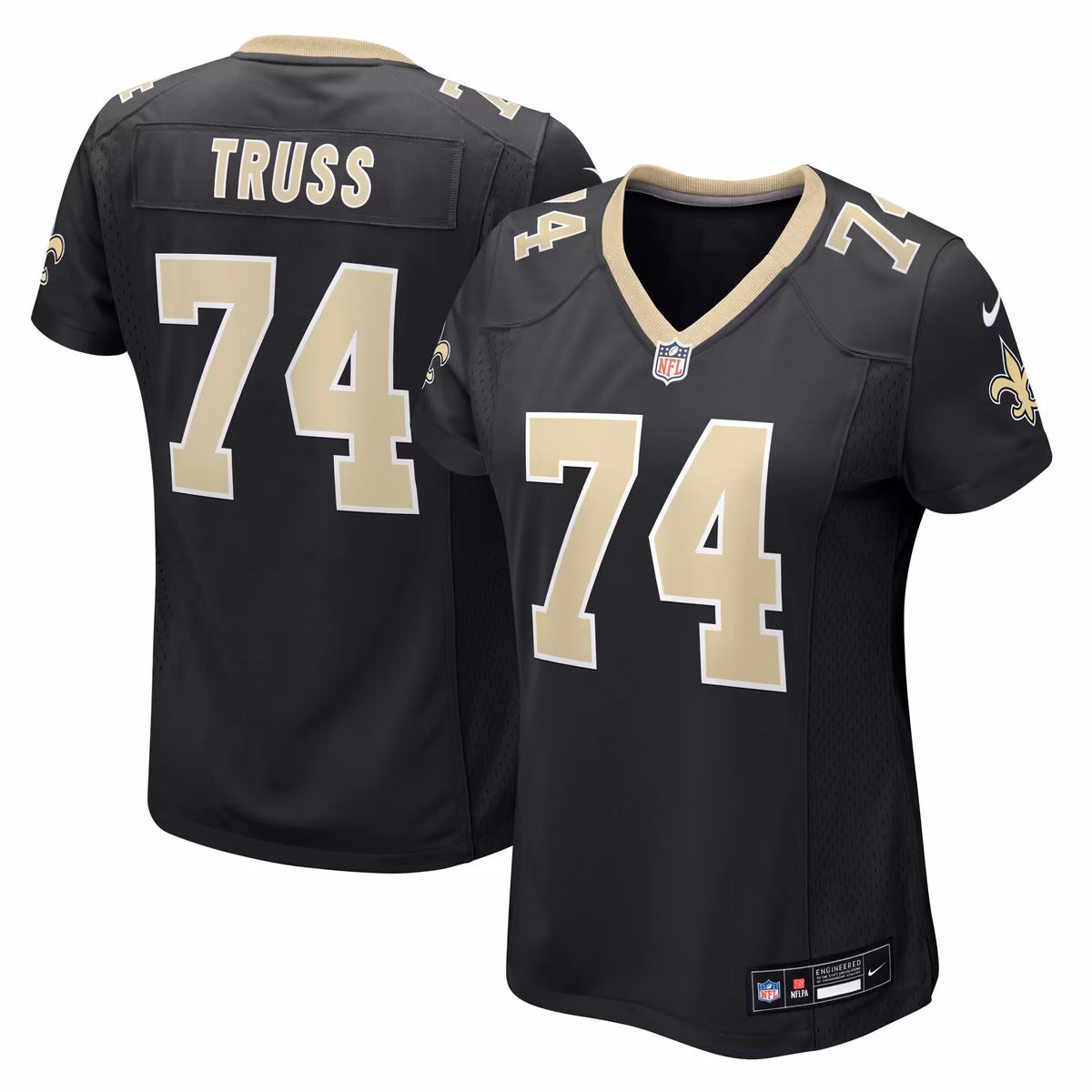 Women's Nike Xavier Truss Black New Orleans Saints Team Game Jersey 9 Women's Nike Xavier Truss Black New Orleans Saints Team Game Jersey