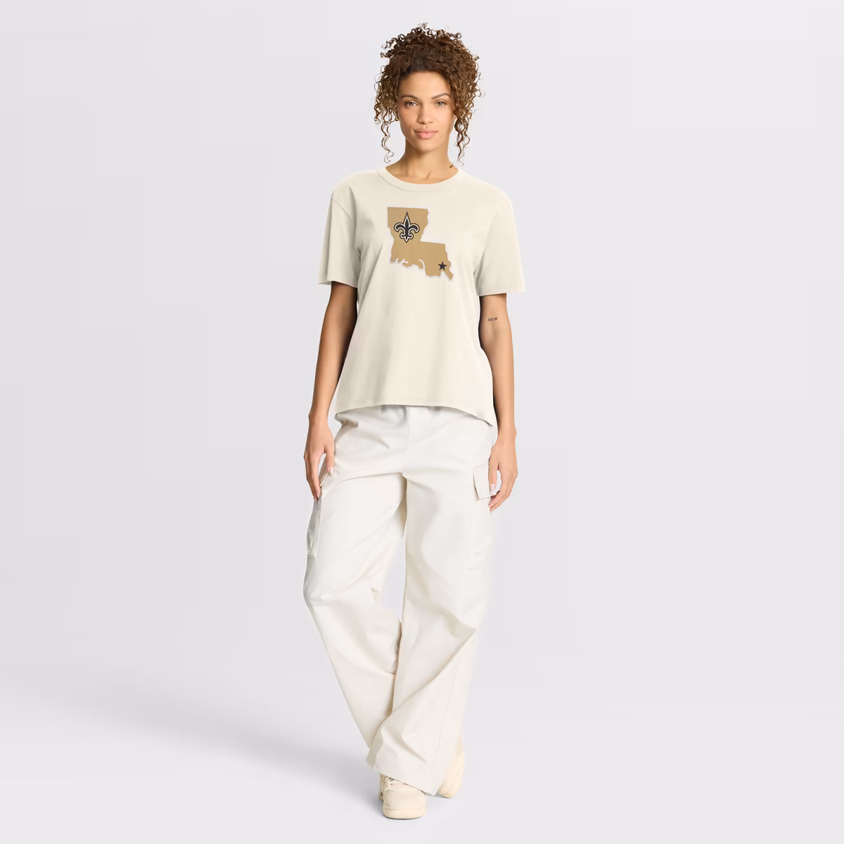 Women's Fanatics Cream New Orleans Saints Dove Legacy T-Shirt 4 Women's Fanatics Cream New Orleans Saints Dove Legacy T-Shirt