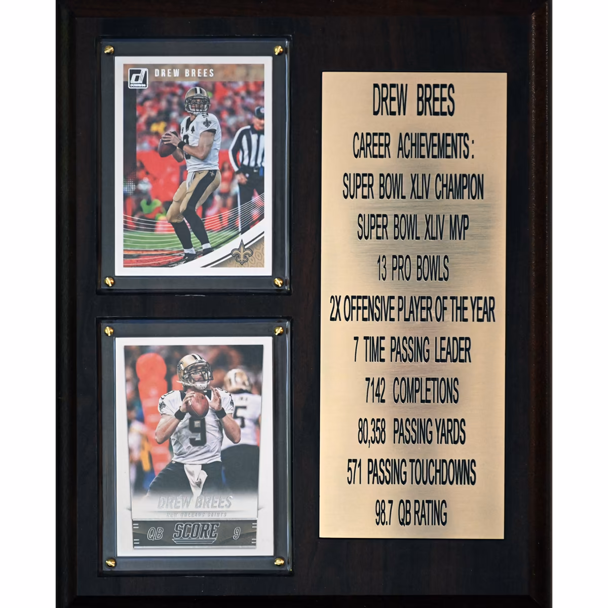 Drew Brees New Orleans Saints 8" x 10" Trading Card Plaque