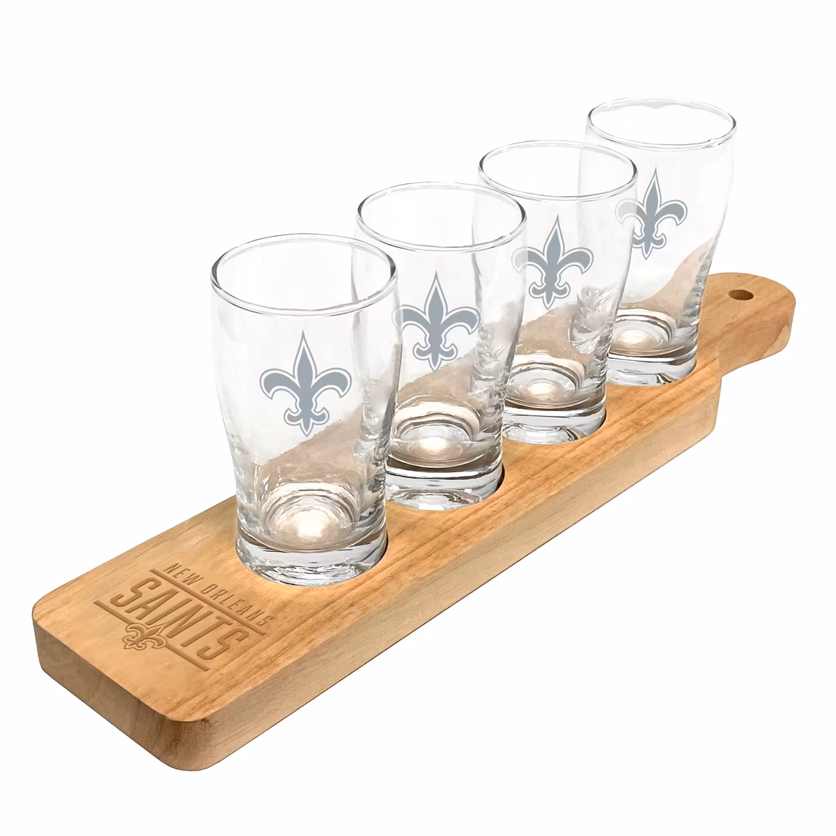 New Orleans Saints Four-Pack Beer Flight Glass Set