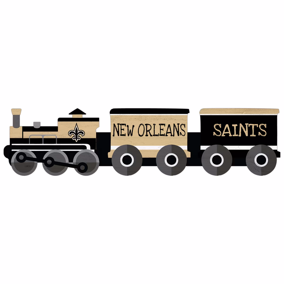 New Orleans Saints 6'' x 24'' Train Cutout Sign 8 New Orleans Saints 6'' x 24'' Train Cutout Sign