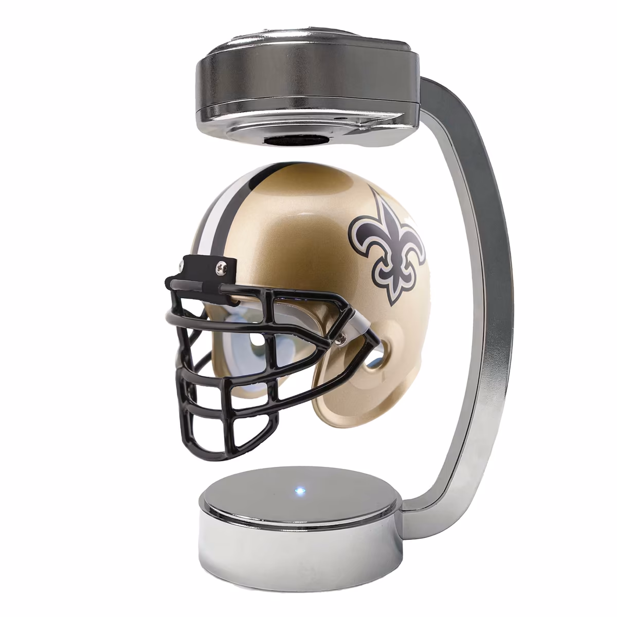 New Orleans Saints Chrome Base Mini Hover Helmet 1 New Orleans Saints Chrome Base Mini Hover Helmet