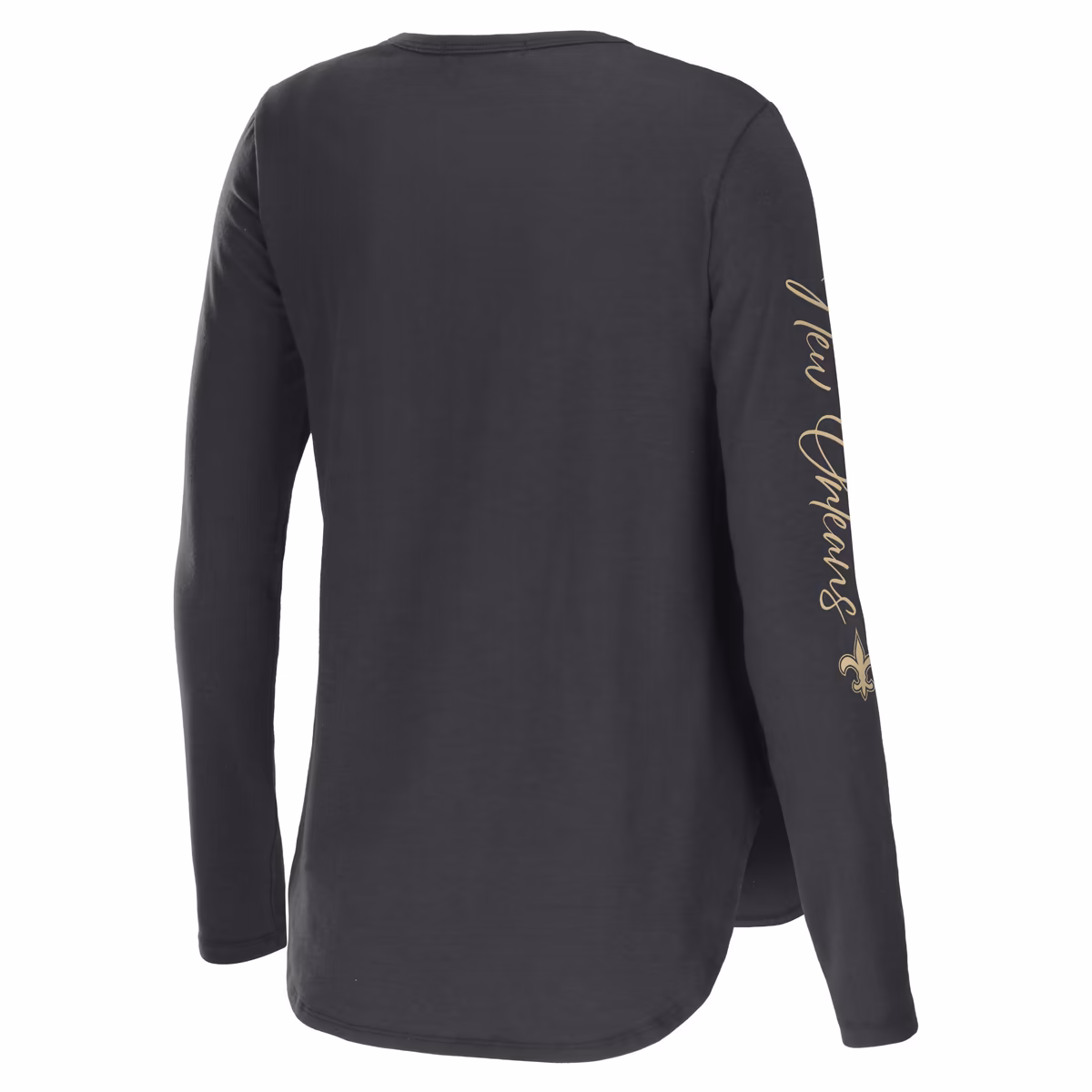 Women's WEAR by Erin Andrews Charcoal New Orleans Saints Team Scoop Neck T-Shirt 4 Women's WEAR by Erin Andrews Charcoal New Orleans Saints Team Scoop Neck T-Shirt