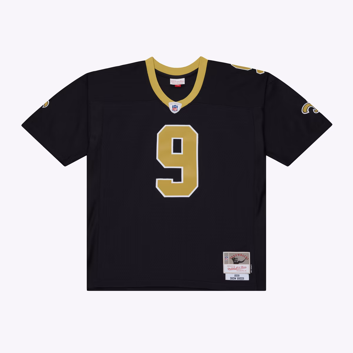 Men's Mitchell & Ness Drew Brees Black New Orleans Saints Big & Tall 2009 Legacy Retired Player Jersey 8 Men's Mitchell & Ness Drew Brees Black New Orleans Saints Big & Tall 2009 Legacy Retired Player Jersey