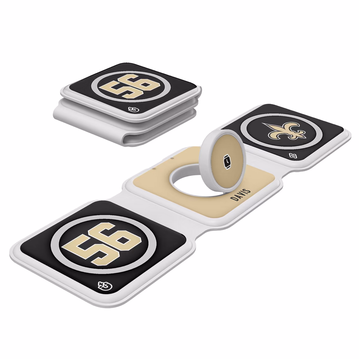 Keyscaper Demario Davis New Orleans Saints 3-in-1 Foldable Charger