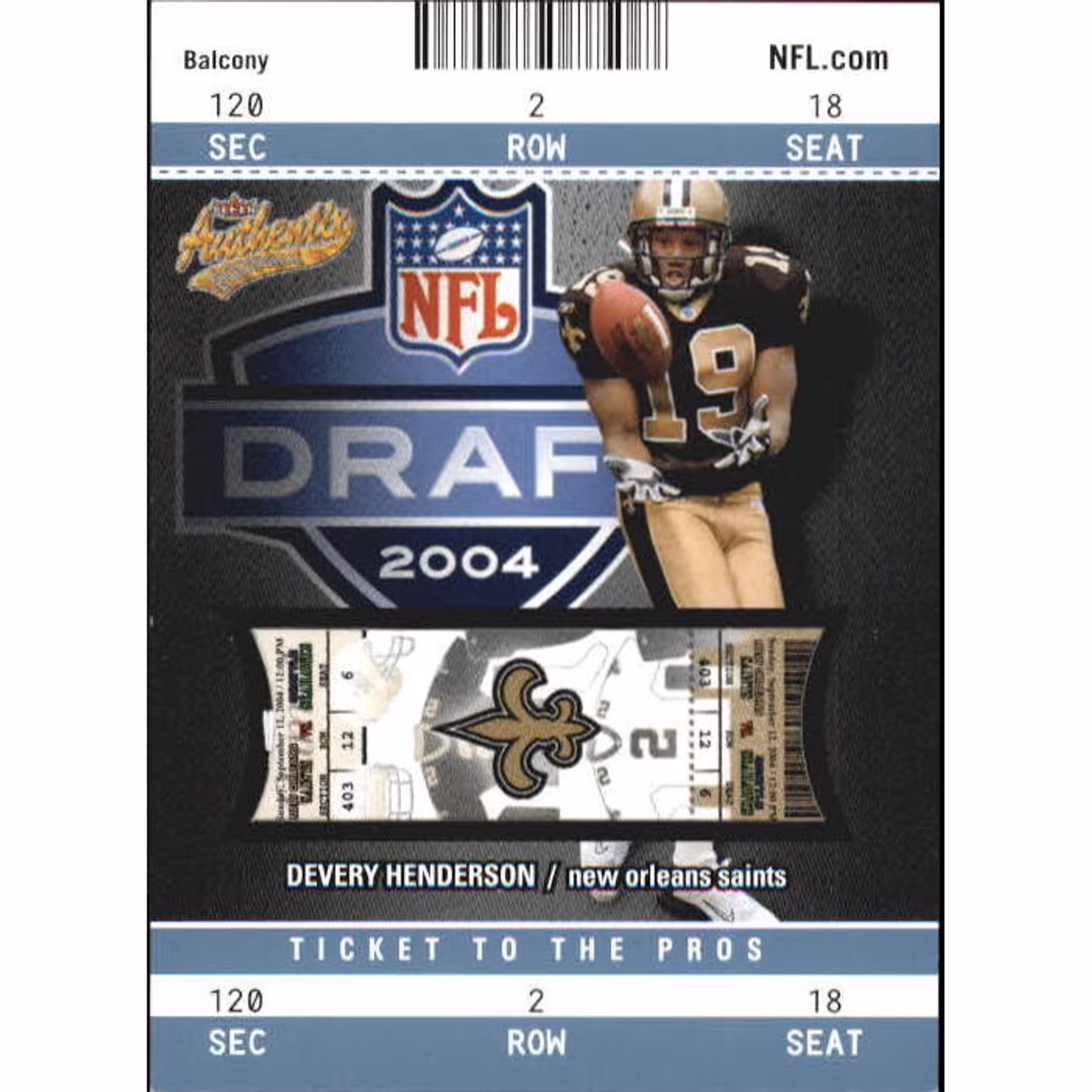 2004 Fleer Authentix Balcony Blue #120 Devery Henderson