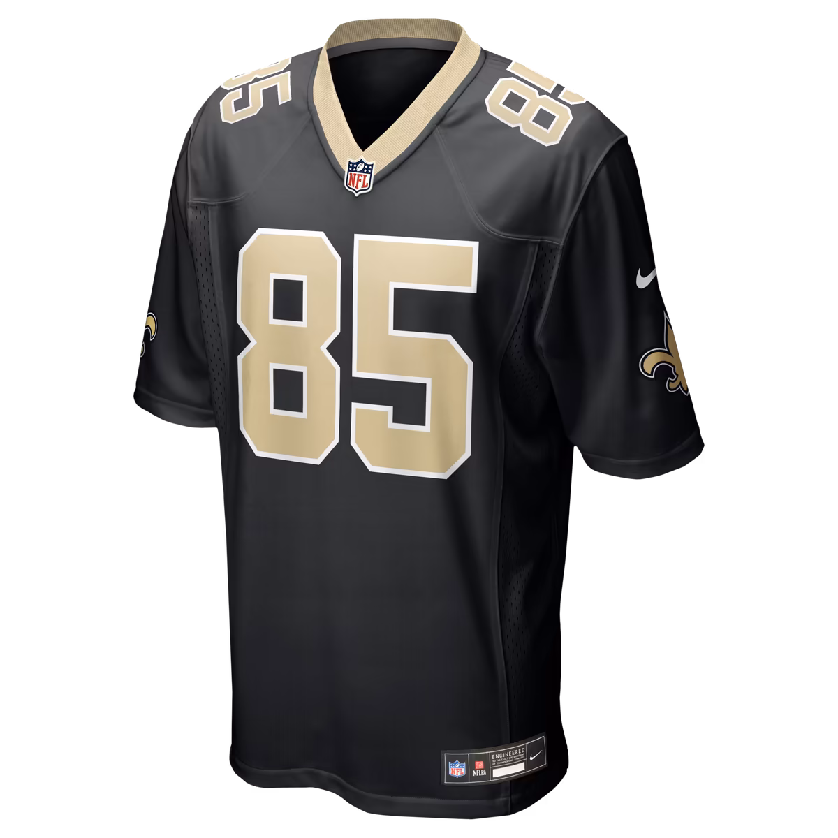Men's Nike Jontre Kirklin Black New Orleans Saints Team Game Jersey 3 Men's Nike Jontre Kirklin Black New Orleans Saints Team Game Jersey