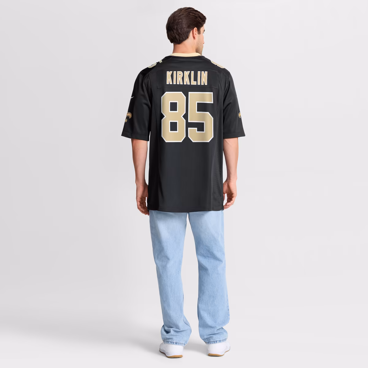 Men's Nike Jontre Kirklin Black New Orleans Saints Team Game Jersey 9 Men's Nike Jontre Kirklin Black New Orleans Saints Team Game Jersey