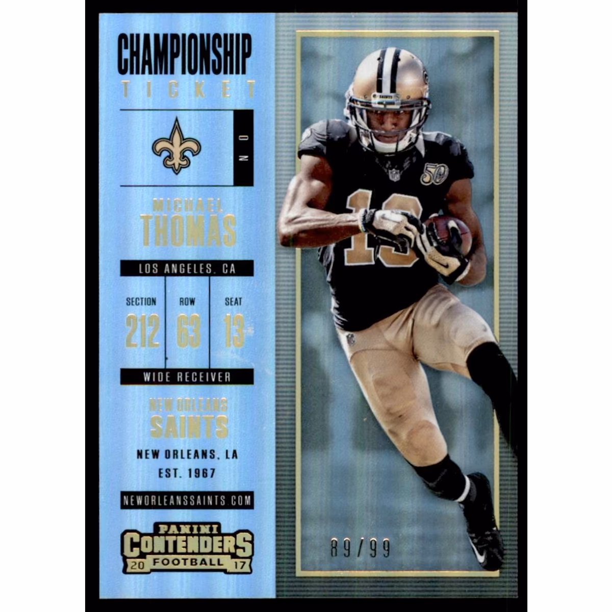 2017 Panini Contenders Championship Ticket #9 Michael Thomas