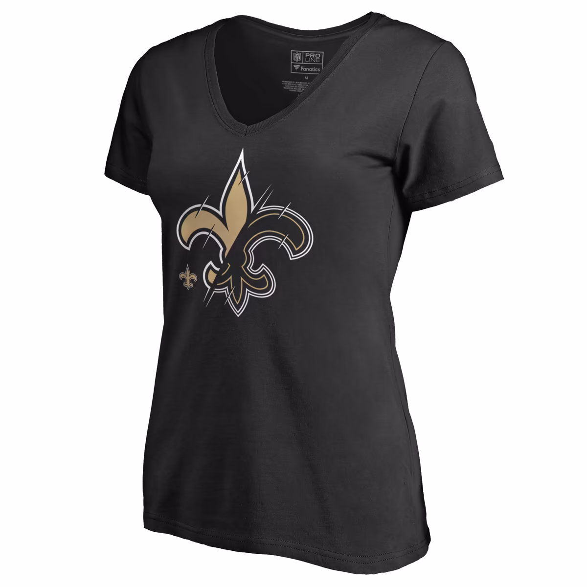 Women's Black New Orleans Saints X-Ray Slim Fit V-Neck T-Shirt 3 Women's Black New Orleans Saints X-Ray Slim Fit V-Neck T-Shirt