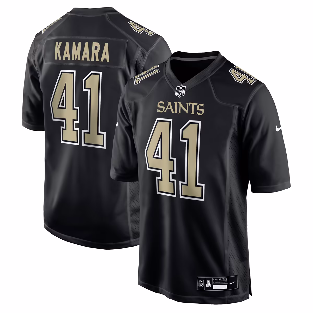 Men's Nike Alvin Kamara Carbon Black New Orleans Saints Fashion Game Jersey 10 Men's Nike Alvin Kamara Carbon Black New Orleans Saints Fashion Game Jersey