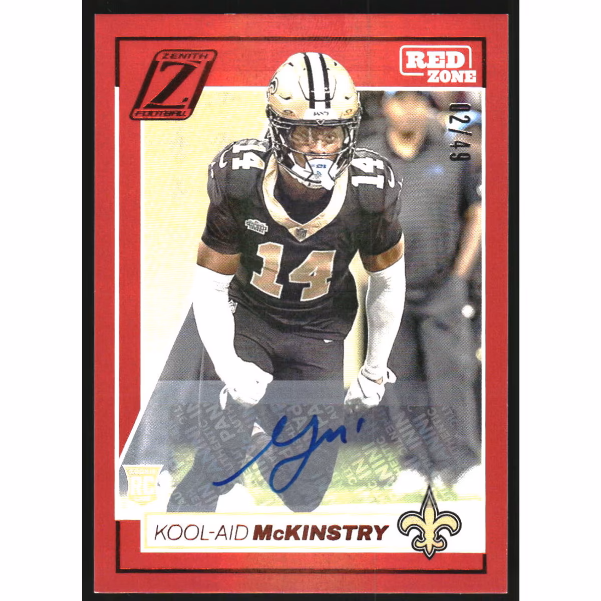 2024 Zenith Rookies Red Zone Autographs Red #164 Kool-Aid McKinstry