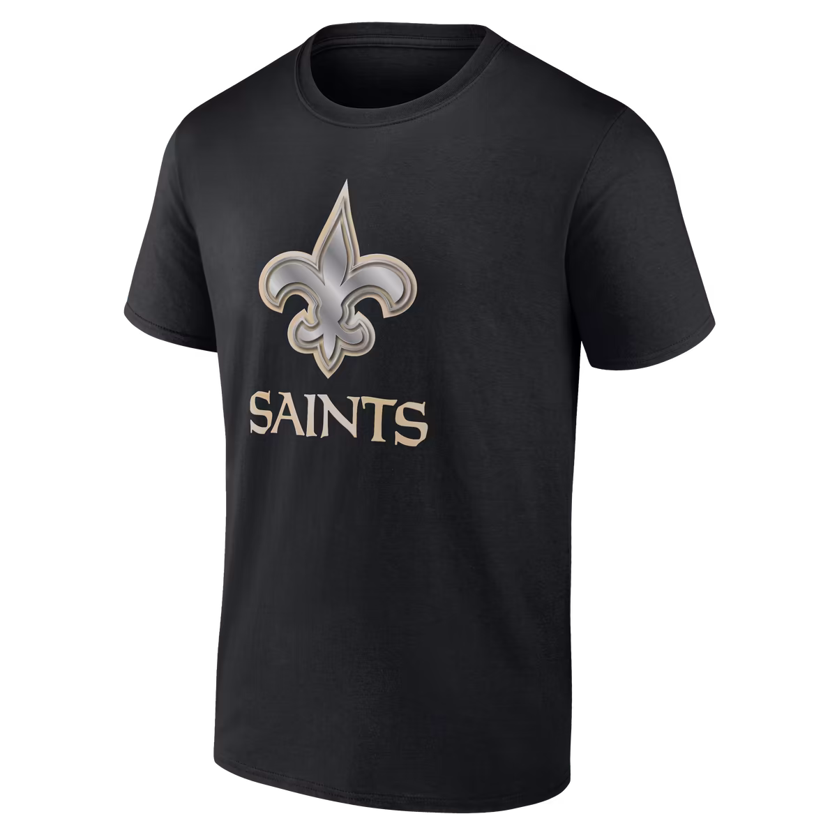 Men's Black New Orleans Saints Big & Tall Metallic Mascot T-Shirt 4 Men's Black New Orleans Saints Big & Tall Metallic Mascot T-Shirt