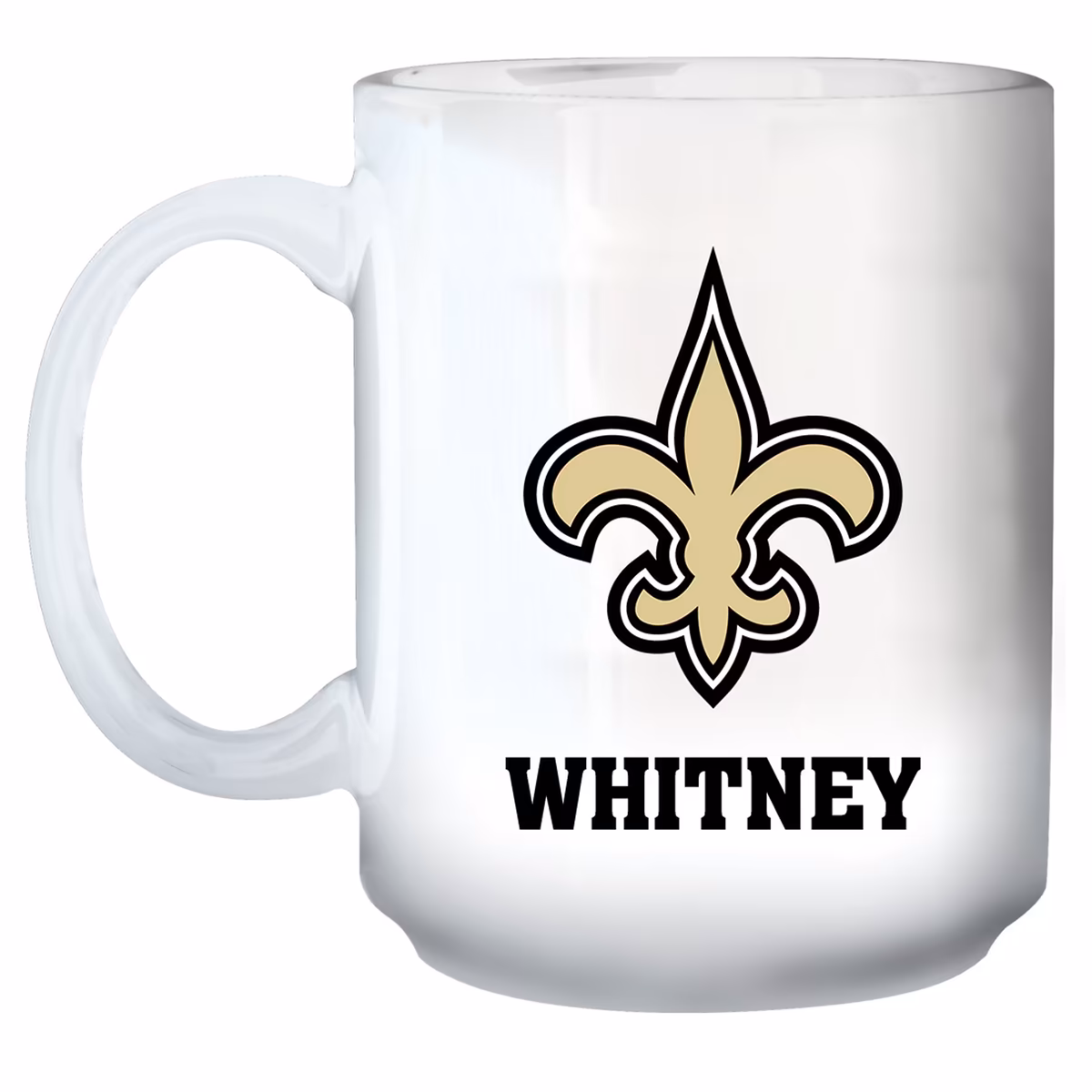 White New Orleans Saints 15oz. Personalized Mug 2 White New Orleans Saints 15oz. Personalized Mug