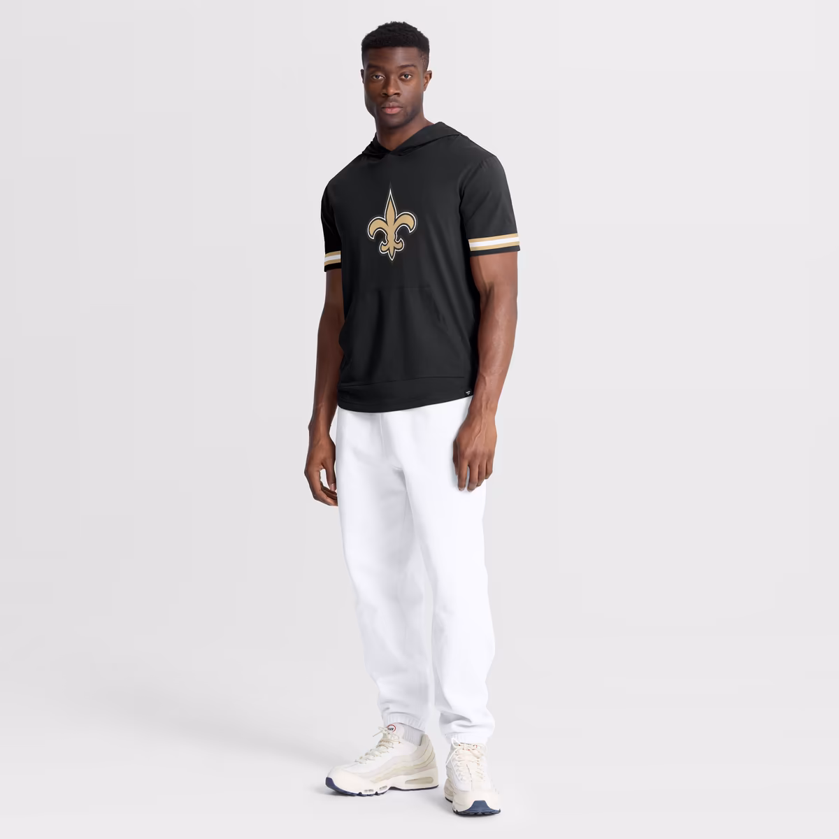 Men's Fanatics Black New Orleans Saints Optimal Play Short Sleeve Hooded T-Shirt 4 Men's Fanatics Black New Orleans Saints Optimal Play Short Sleeve Hooded T-Shirt