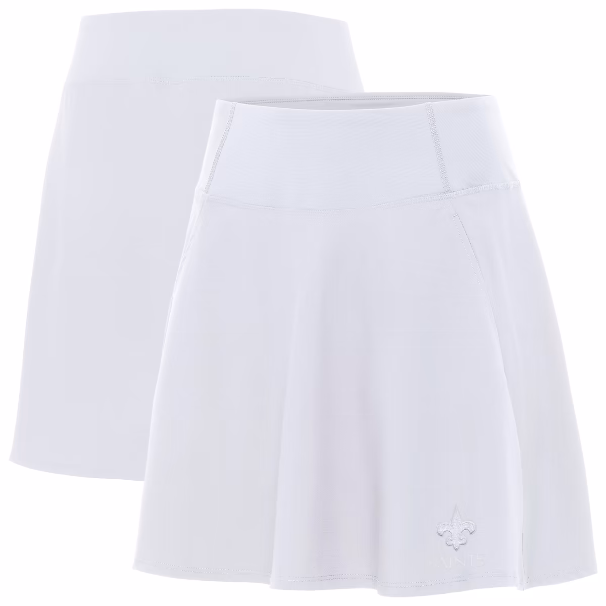 Women's Antigua White New Orleans Saints Chip Skort 13 Women's Antigua White New Orleans Saints Chip Skort