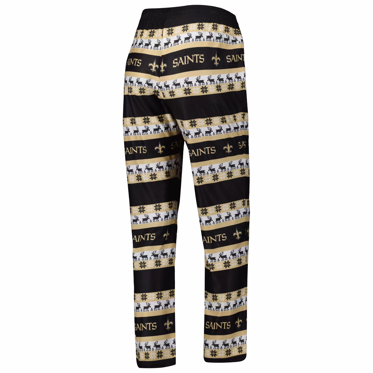 Women's FOCO Black New Orleans Saints Holiday Ugly Pajama Set 6 Women's FOCO Black New Orleans Saints Holiday Ugly Pajama Set