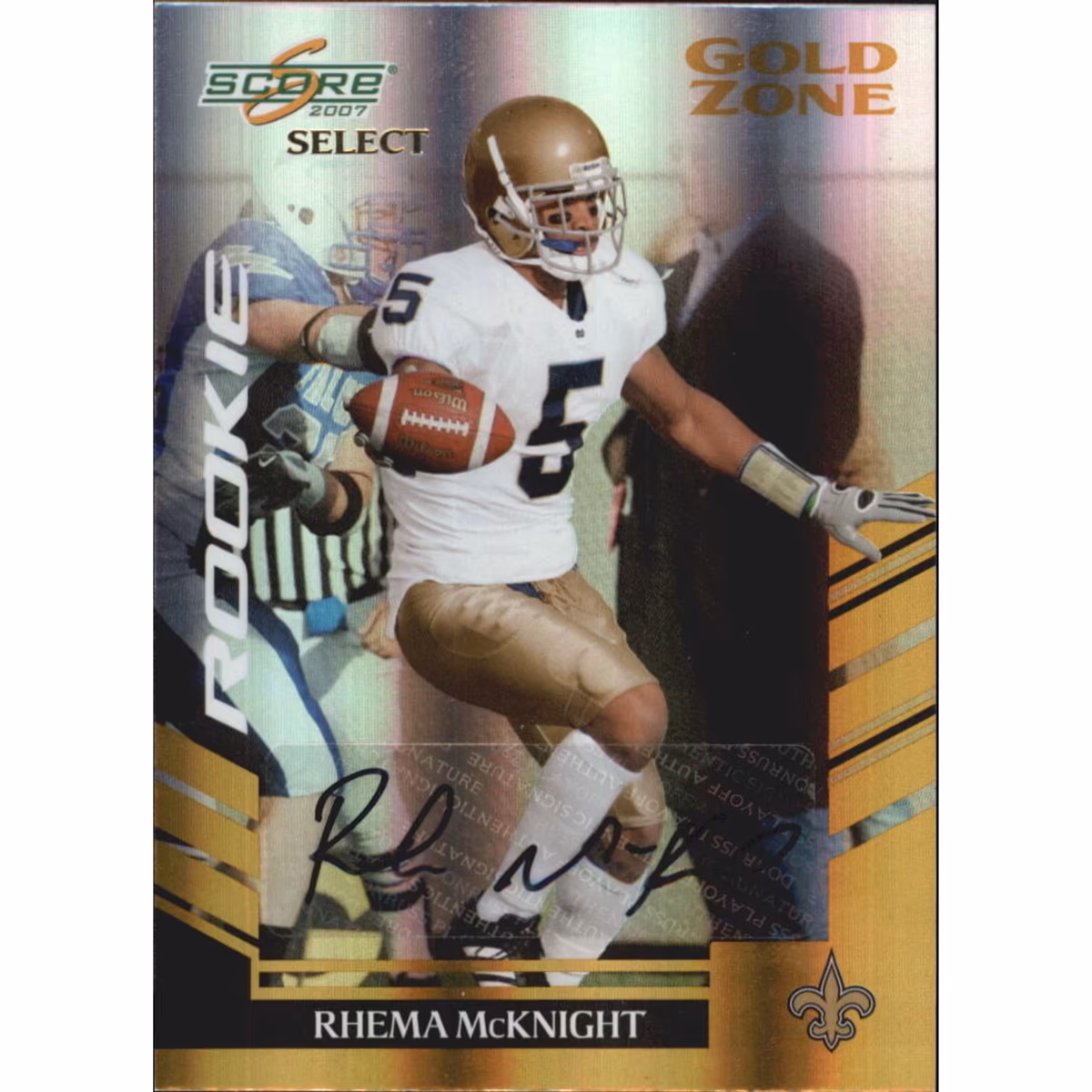 2007 Select Autographs Gold Zone #362 Rhema McKnight/40