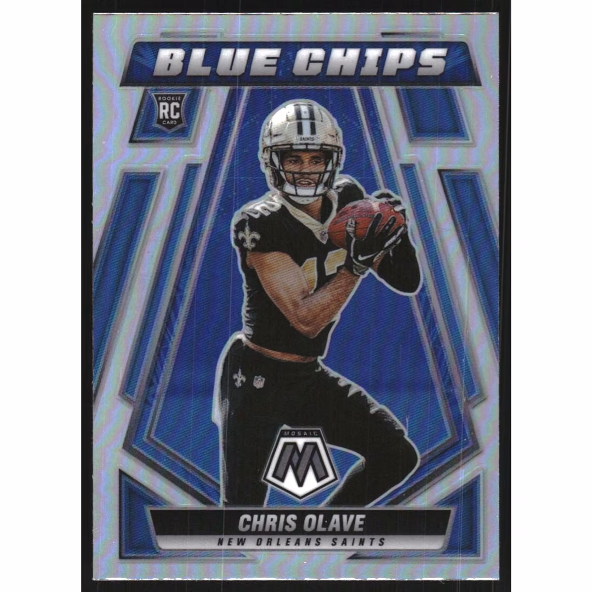 2022 Panini Mosaic Blue Chips Silver #8 Chris Olave