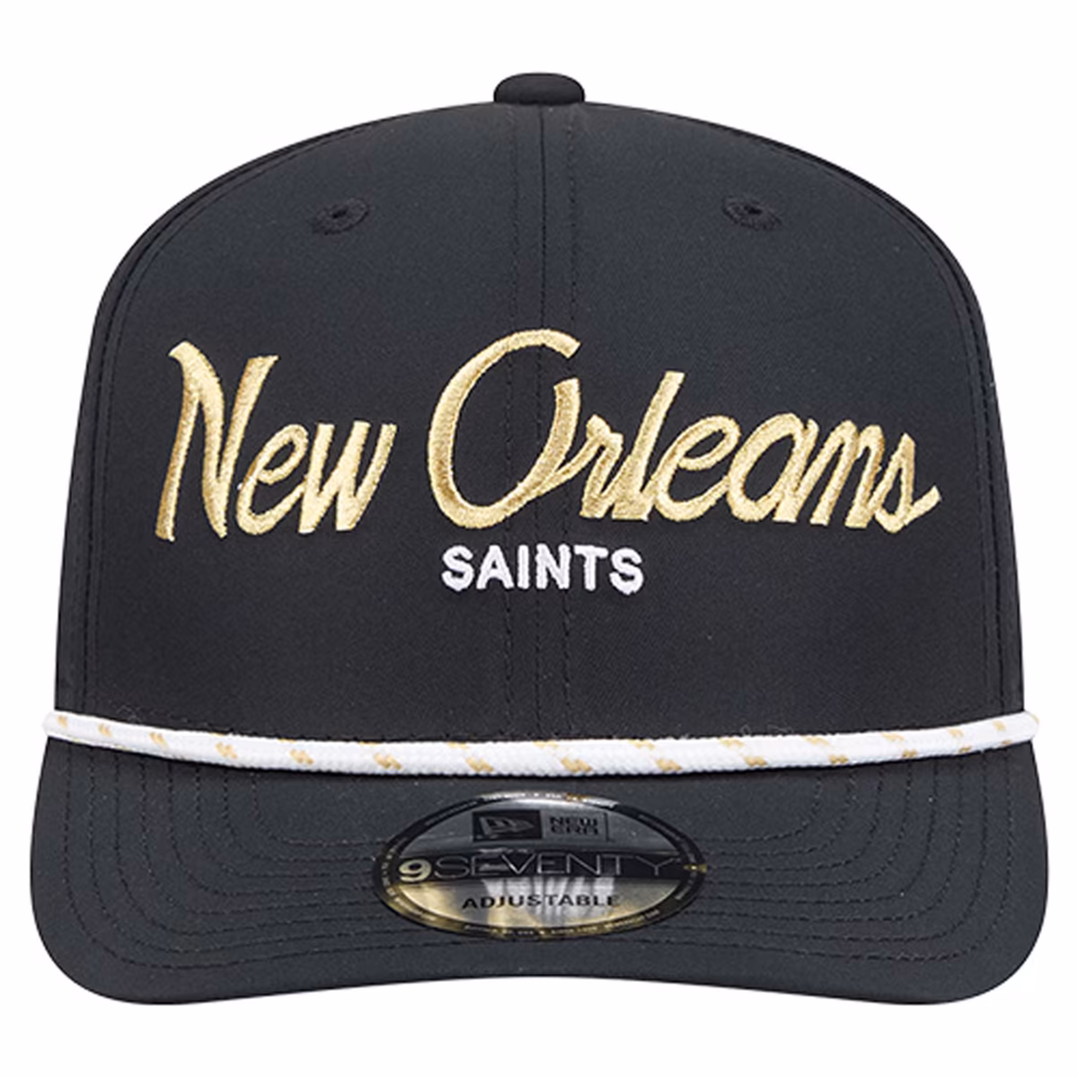 Men's New Era Black New Orleans Saints Script 9SEVENTY Adjustable Hat 3 Men's New Era Black New Orleans Saints Script 9SEVENTY Adjustable Hat