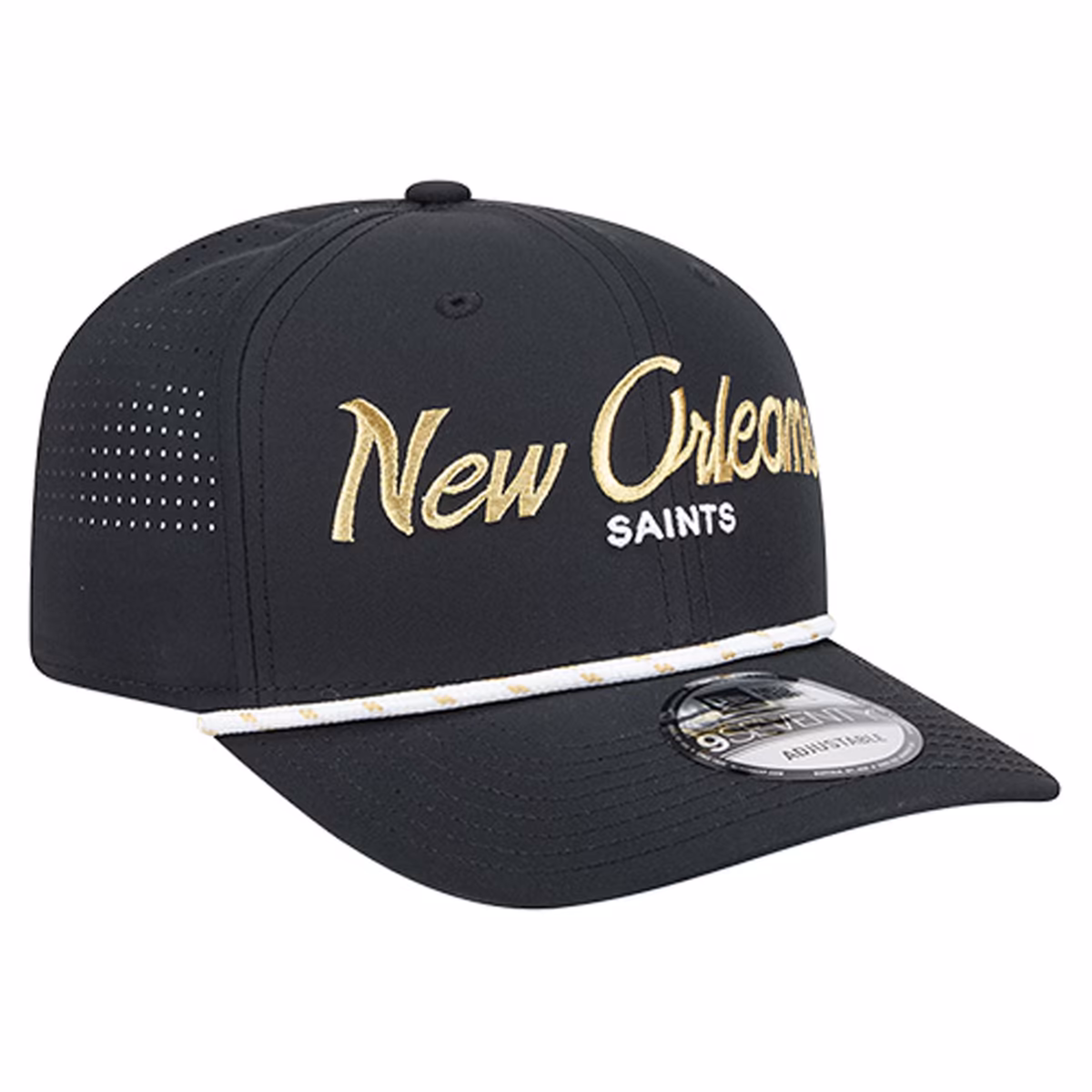 Men's New Era Black New Orleans Saints Script 9SEVENTY Adjustable Hat 4 Men's New Era Black New Orleans Saints Script 9SEVENTY Adjustable Hat