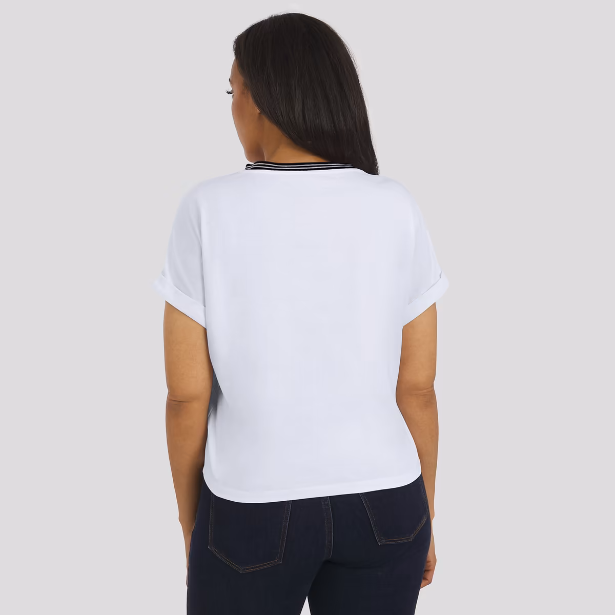 Women's WEAR by Erin Andrews White New Orleans Saints Cropped Center Stripe Dolman T-Shirt 7 Women's WEAR by Erin Andrews White New Orleans Saints Cropped Center Stripe Dolman T-Shirt