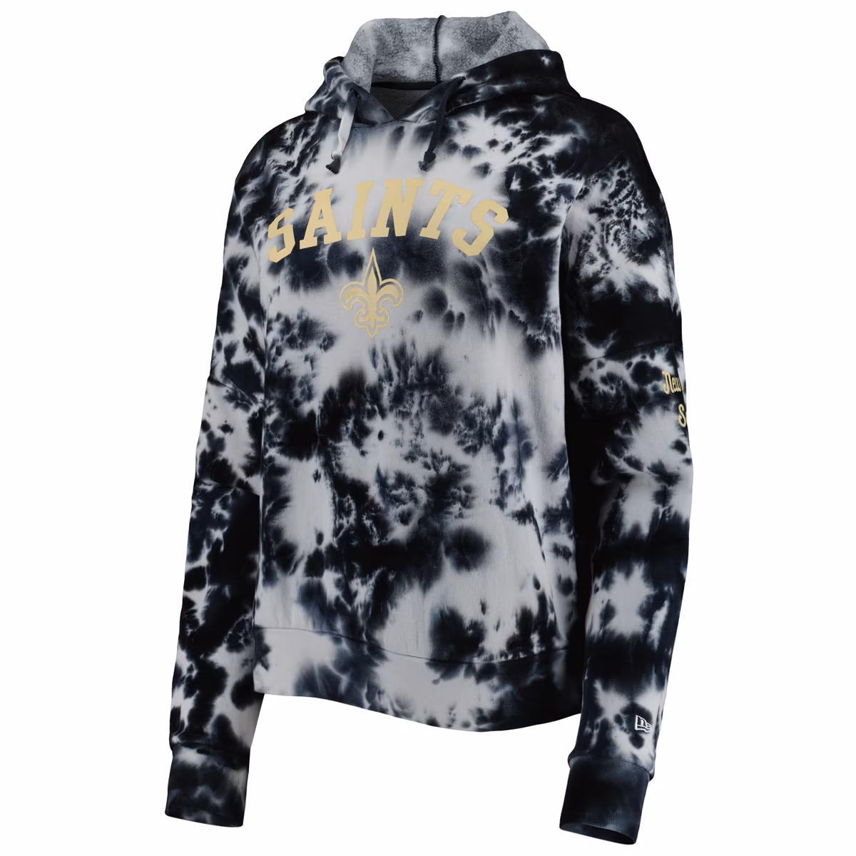 Women's New Era Black New Orleans Saints Cloud Dye Fleece Pullover Hoodie 3 Women's New Era Black New Orleans Saints Cloud Dye Fleece Pullover Hoodie