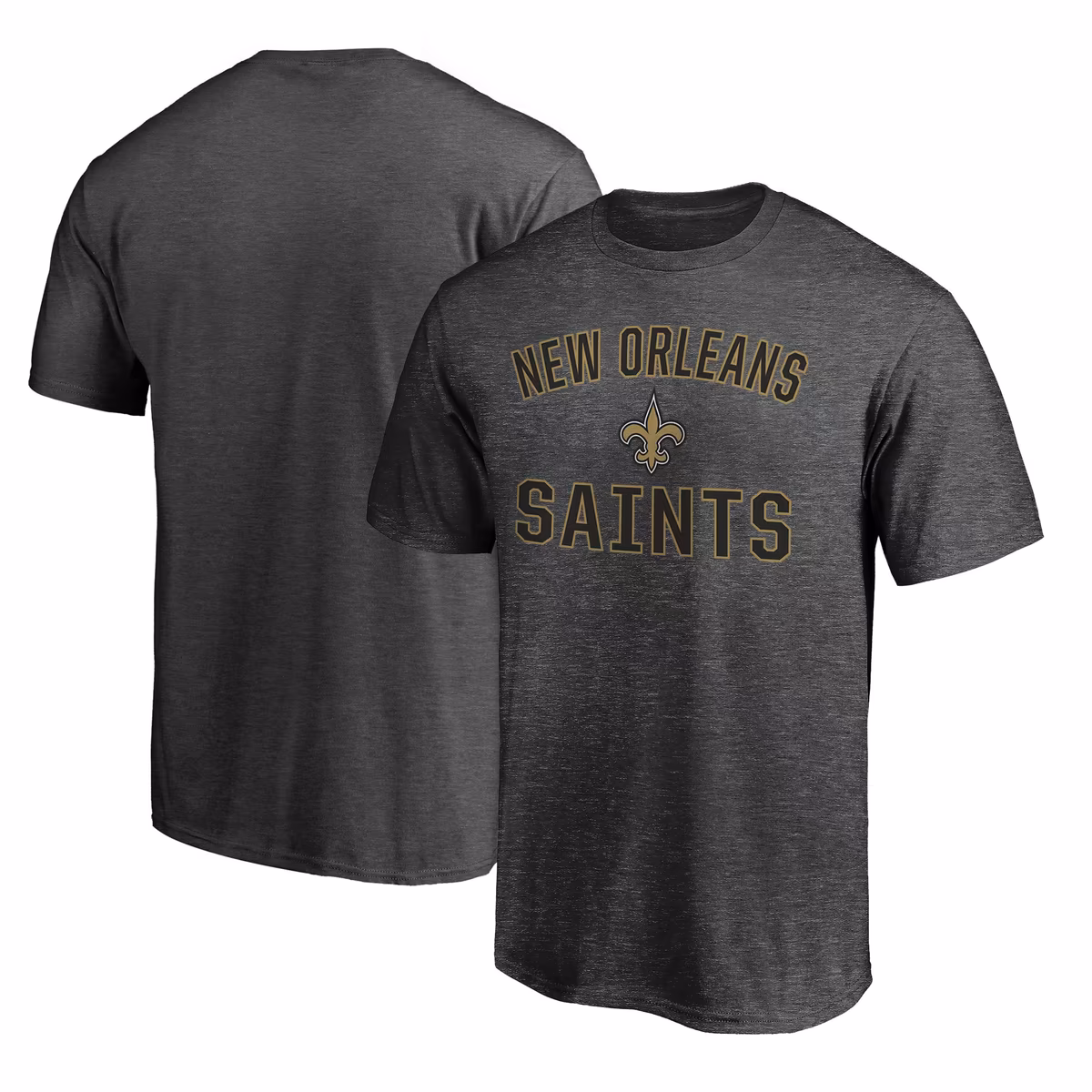 Men's Fanatics Heather Charcoal New Orleans Saints Victory Arch T-Shirt