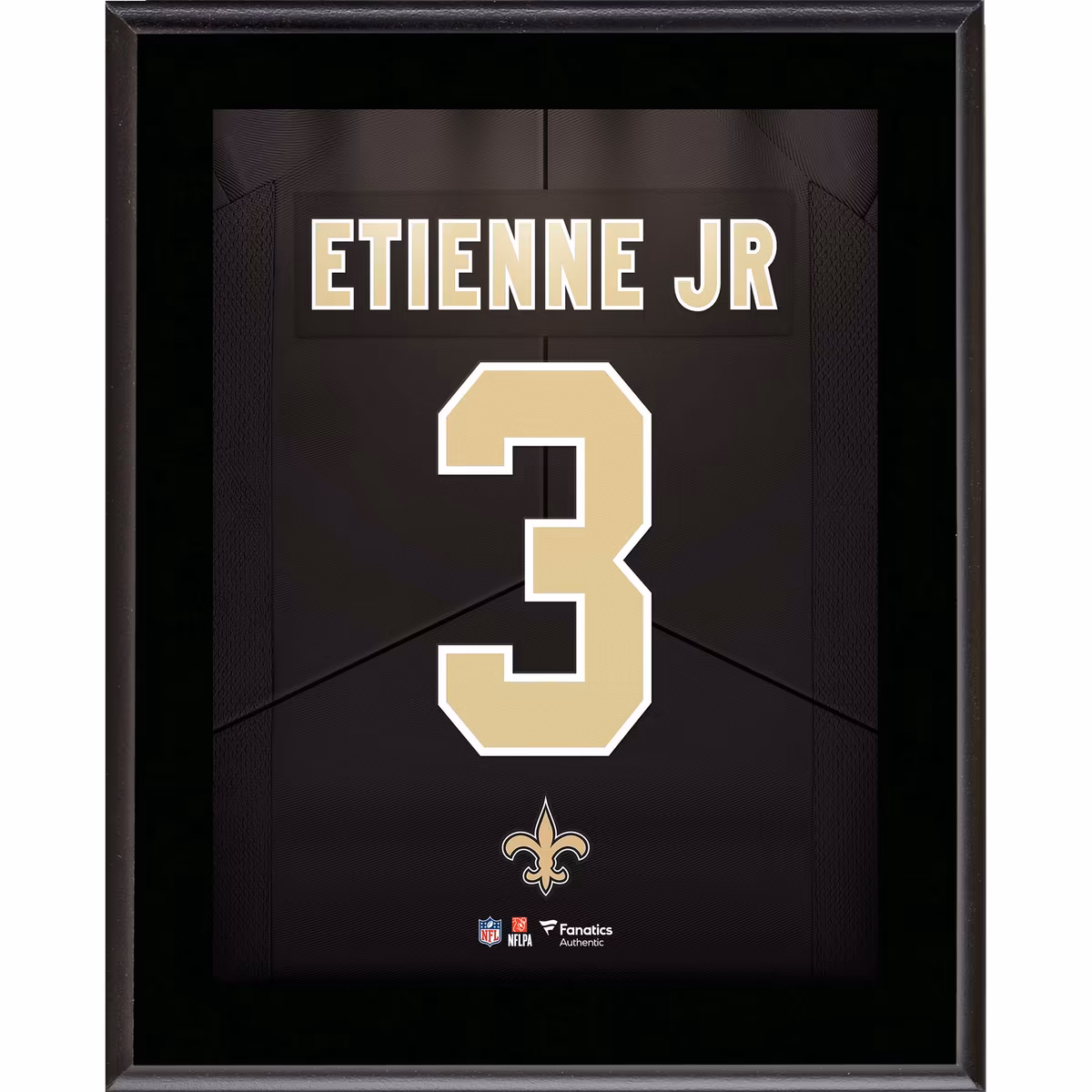 Travis Etienne Jr New Orleans Saints 10.5" x 13" Jersey Number Sublimated Player Plaque 1 Travis Etienne Jr New Orleans Saints 10.5" x 13" Jersey Number Sublimated Player Plaque