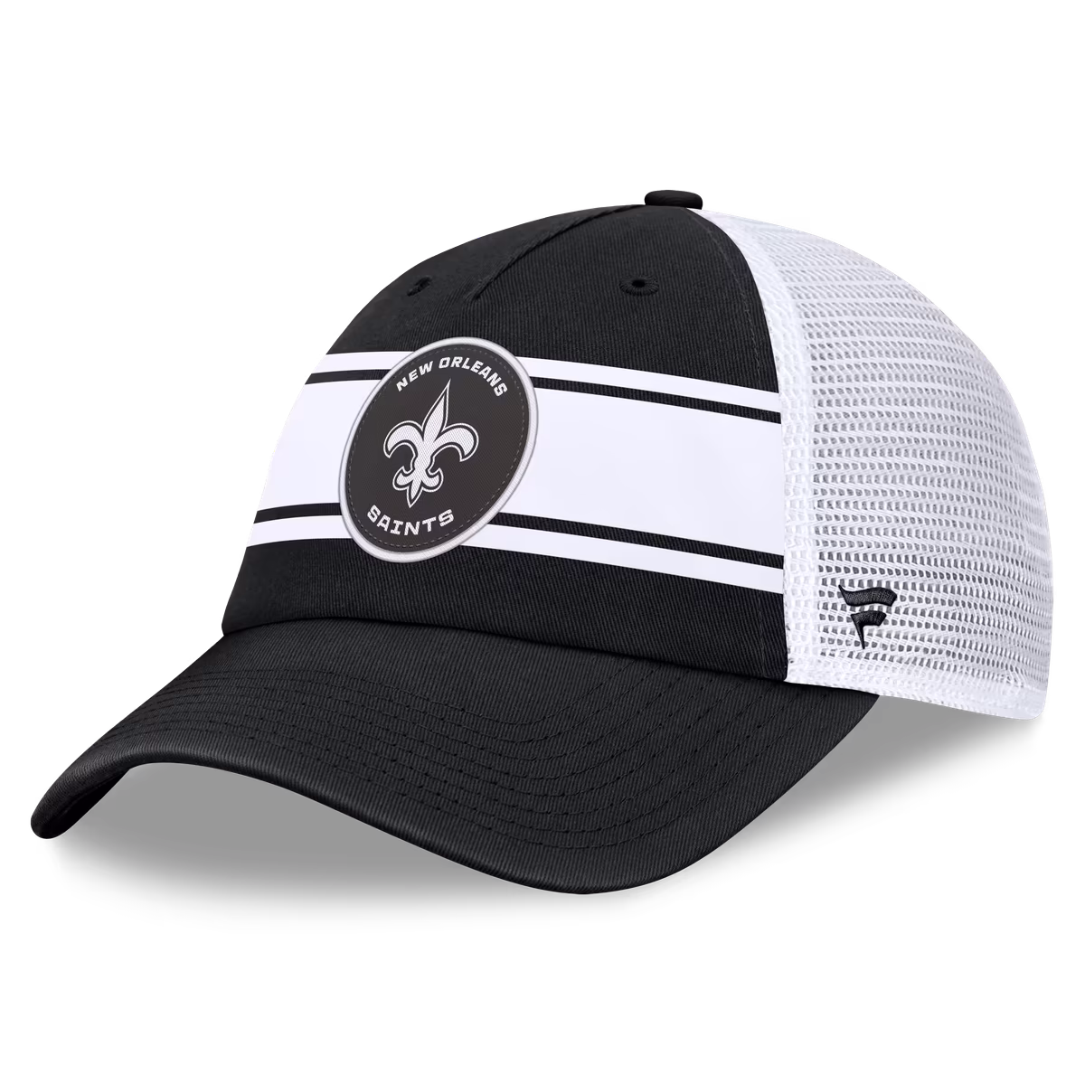 Men's Fanatics Black New Orleans Saints Muddle Trucker Adjustable Hat 5 Men's Fanatics Black New Orleans Saints Muddle Trucker Adjustable Hat