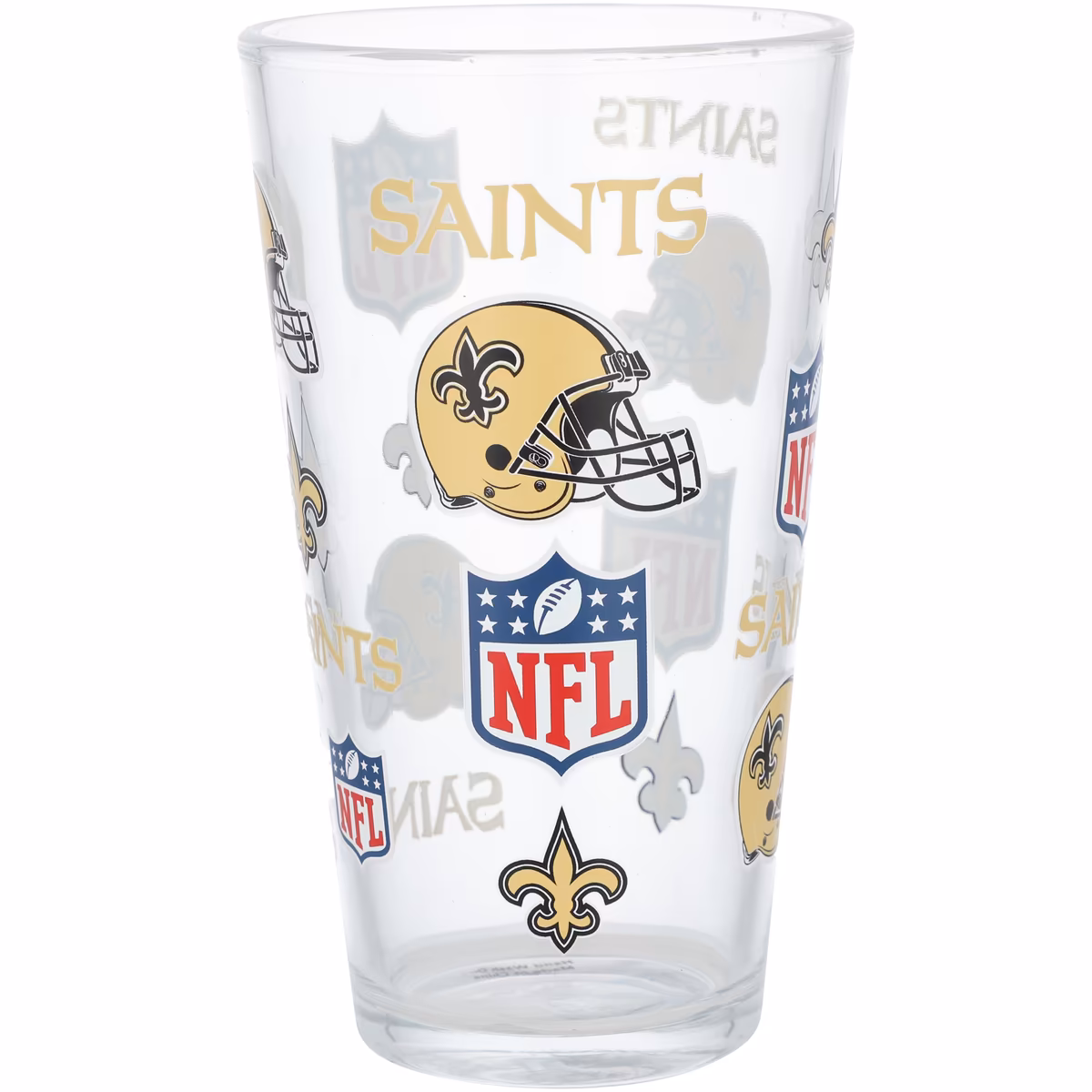 New Orleans Saints 16oz. Allover Print Pint Glass 2 New Orleans Saints 16oz. Allover Print Pint Glass