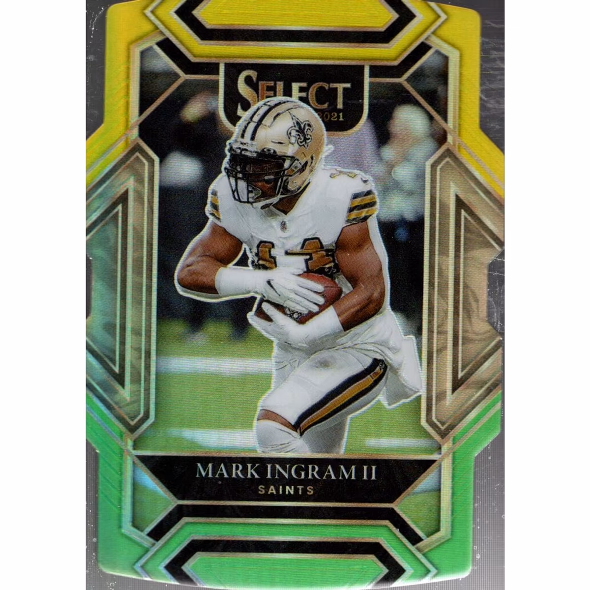 2021 Select Prizm Green and Yellow Die Cut #215 Mark Ingram II 5 2021 Select Prizm Green and Yellow Die Cut #215 Mark Ingram II
