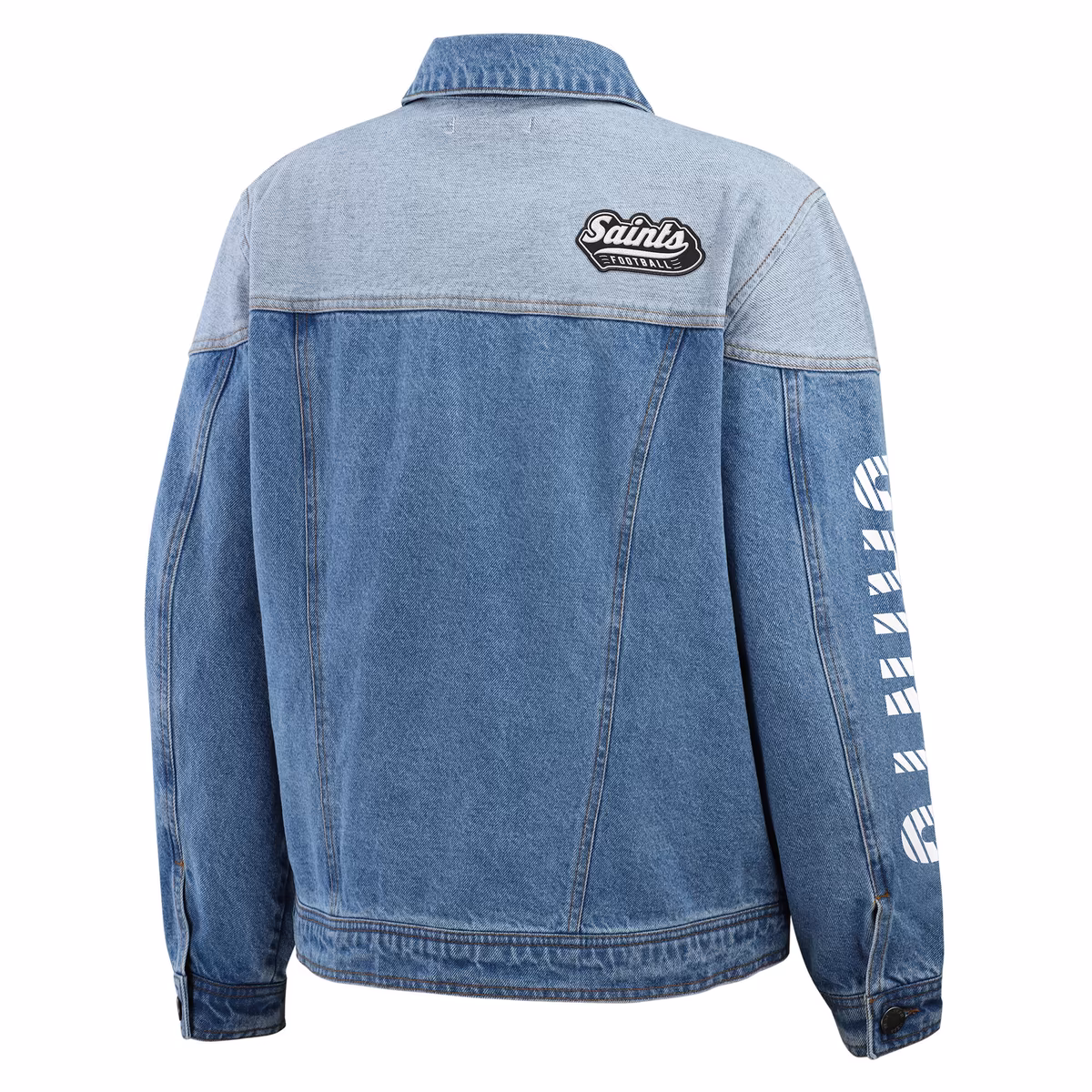 Women's WEAR by Erin Andrews New Orleans Saints Full-Button Denim Jacket 4 Women's WEAR by Erin Andrews New Orleans Saints Full-Button Denim Jacket