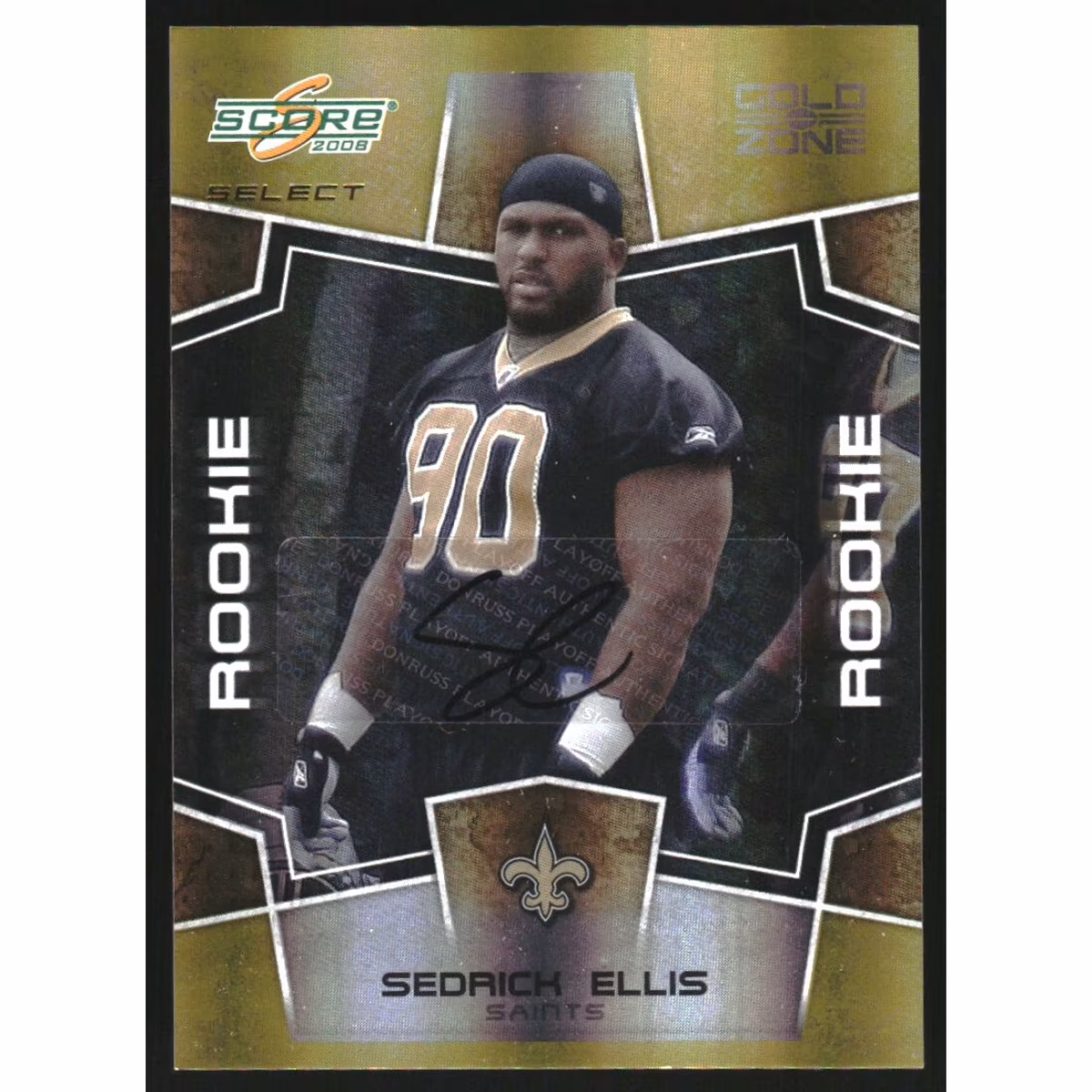 2008 Select Autographs Gold Zone #337 Sedrick Ellis/40 12 2008 Select Autographs Gold Zone #337 Sedrick Ellis/40