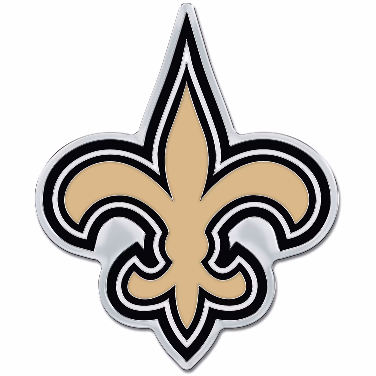 WinCraft New Orleans Saints Colored Chrome Auto Emblem 2 WinCraft New Orleans Saints Colored Chrome Auto Emblem