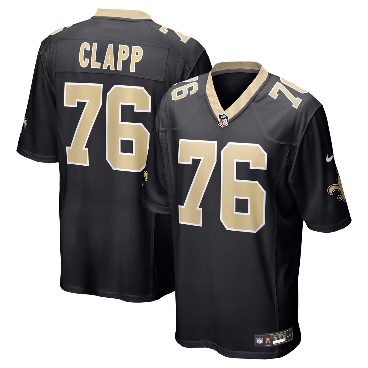 Men's Nike Will Clapp Black New Orleans Saints Team Game Jersey 1 Men's Nike Will Clapp Black New Orleans Saints Team Game Jersey