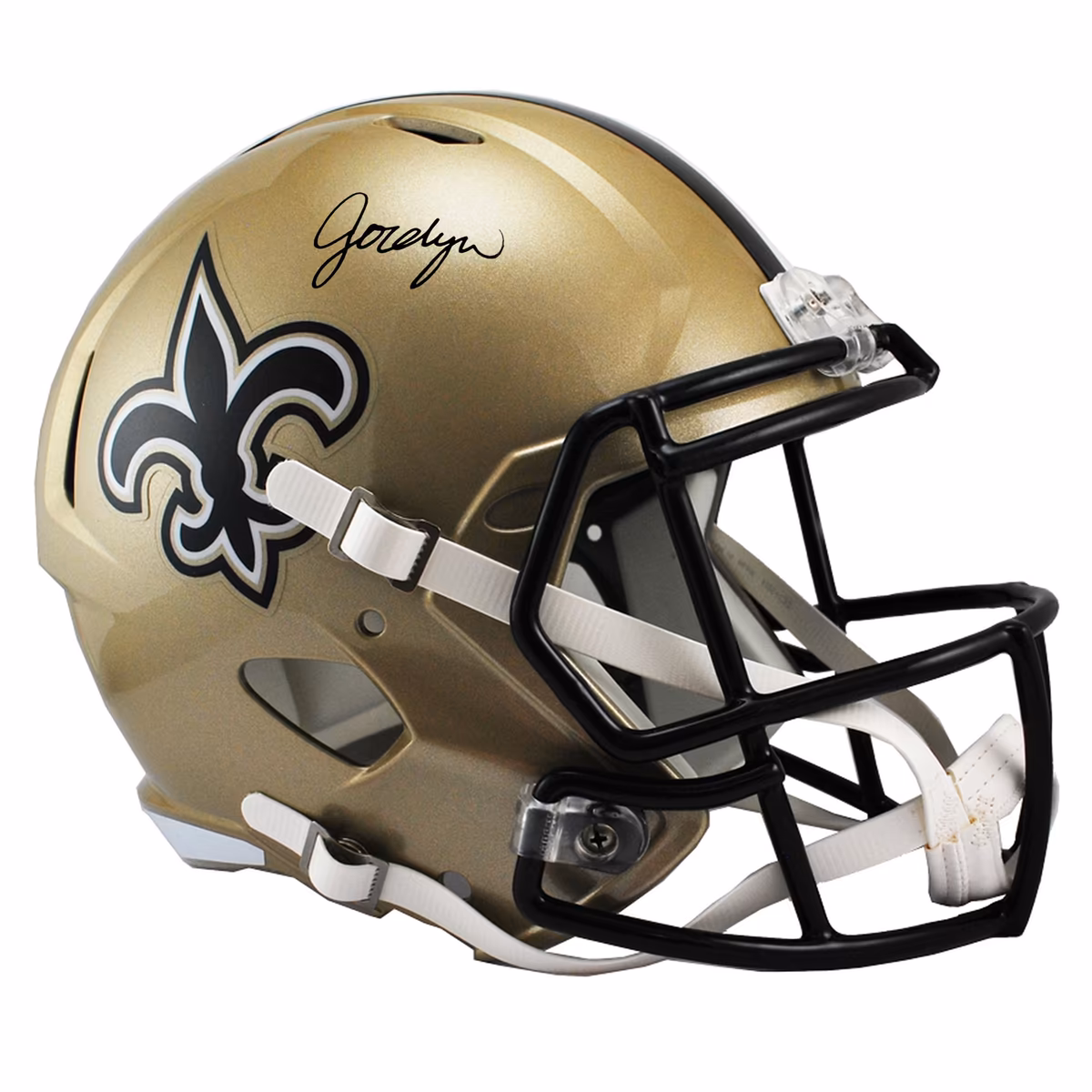 Jordyn Tyson New Orleans Saints Autographed Riddell Speed Replica Helmet