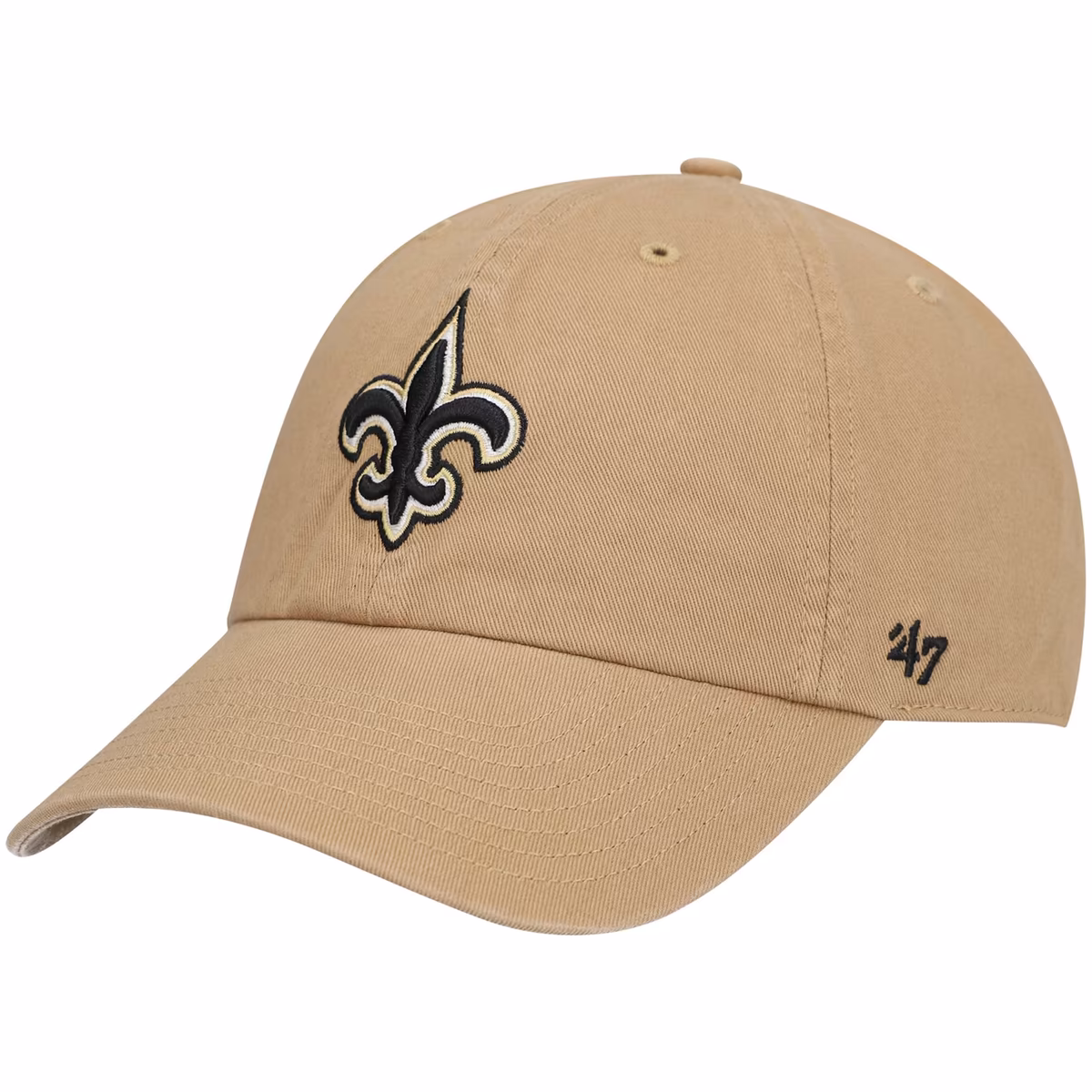 Men's '47 Khaki New Orleans Saints Secondary Clean Up Adjustable Hat 2 Men's '47 Khaki New Orleans Saints Secondary Clean Up Adjustable Hat