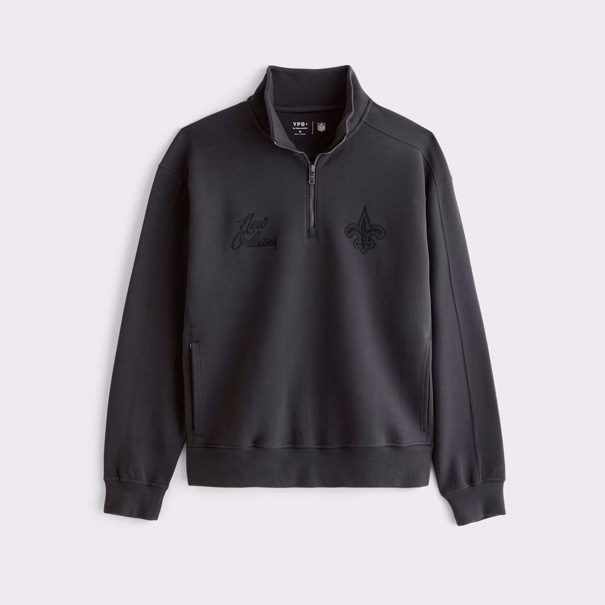 Men's Abercrombie & Fitch Black New Orleans Saints YPB neoKNIT MAX Half-Zip Top 3 Men's Abercrombie & Fitch Black New Orleans Saints YPB neoKNIT MAX Half-Zip Top