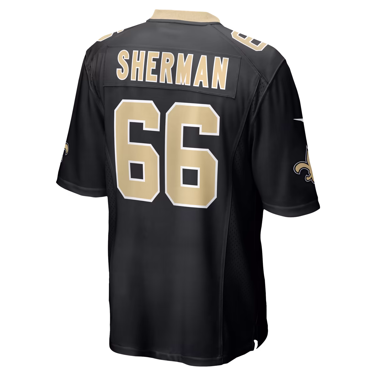 Men's Nike William Sherman Black New Orleans Saints Team Game Jersey 4 Men's Nike William Sherman Black New Orleans Saints Team Game Jersey