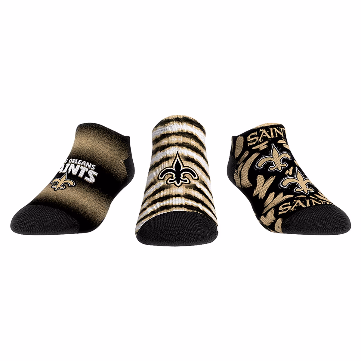 Youth Rock Em Gold New Orleans Saints Make Some Noise Three-Pack Low-Cut Socks Set 2 Youth Rock Em Gold New Orleans Saints Make Some Noise Three-Pack Low-Cut Socks Set