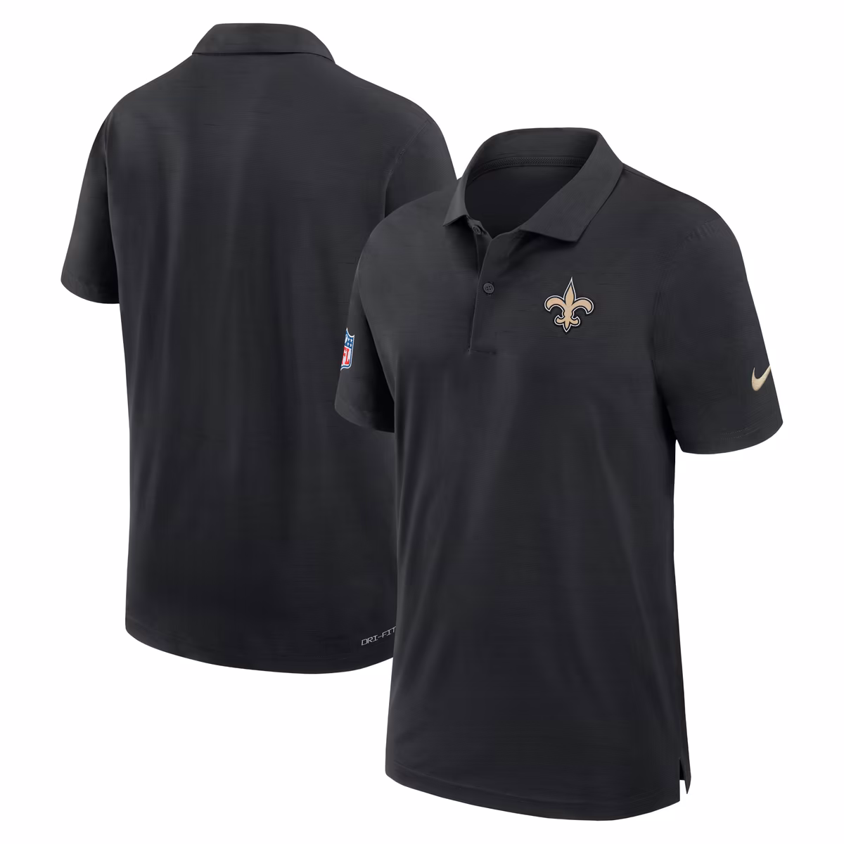 Men's Nike Black New Orleans Saints 2024/25 Sideline Performance Polo 10 Men's Nike Black New Orleans Saints 2024/25 Sideline Performance Polo