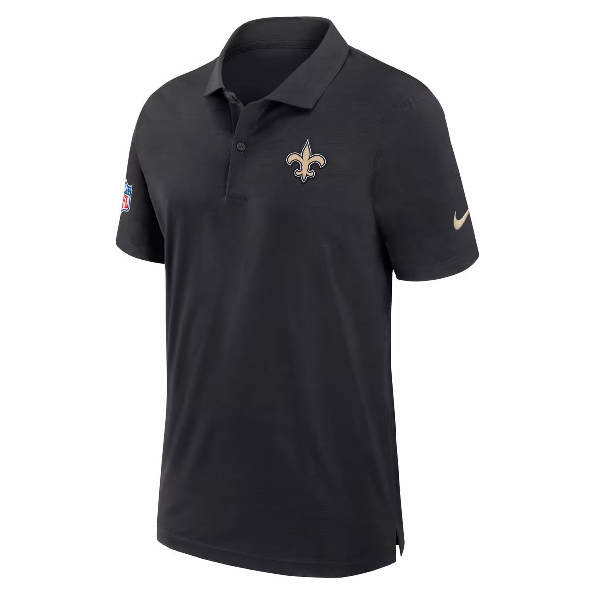 Men's Nike Black New Orleans Saints 2024/25 Sideline Performance Polo 3 Men's Nike Black New Orleans Saints 2024/25 Sideline Performance Polo
