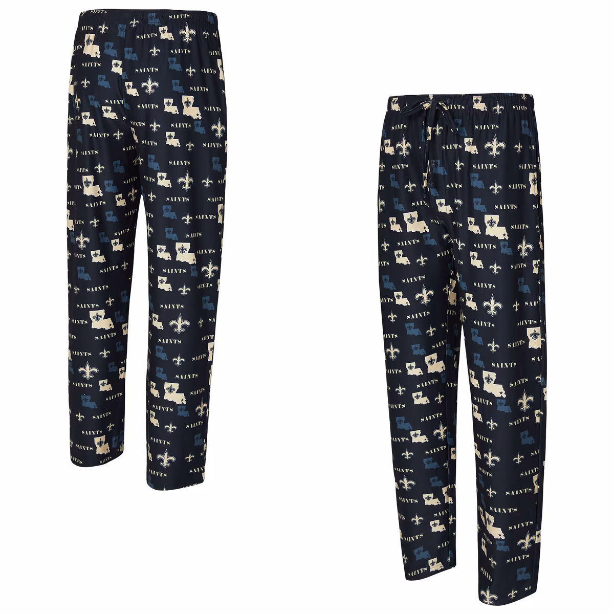 Men's Concepts Sport Black New Orleans Saints Mosaic All Over Print Pants 2 Men's Concepts Sport Black New Orleans Saints Mosaic All Over Print Pants