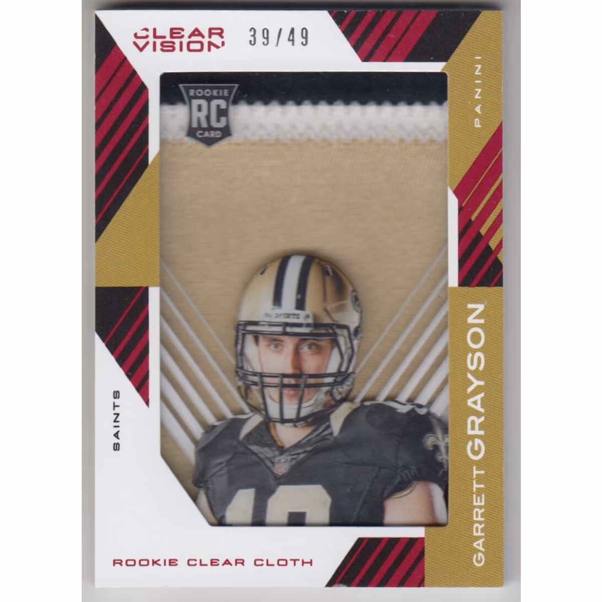2015 Panini Clear Vision Rookie Clear Cloth Jerseys Prime #RCCGG Garrett Grayson