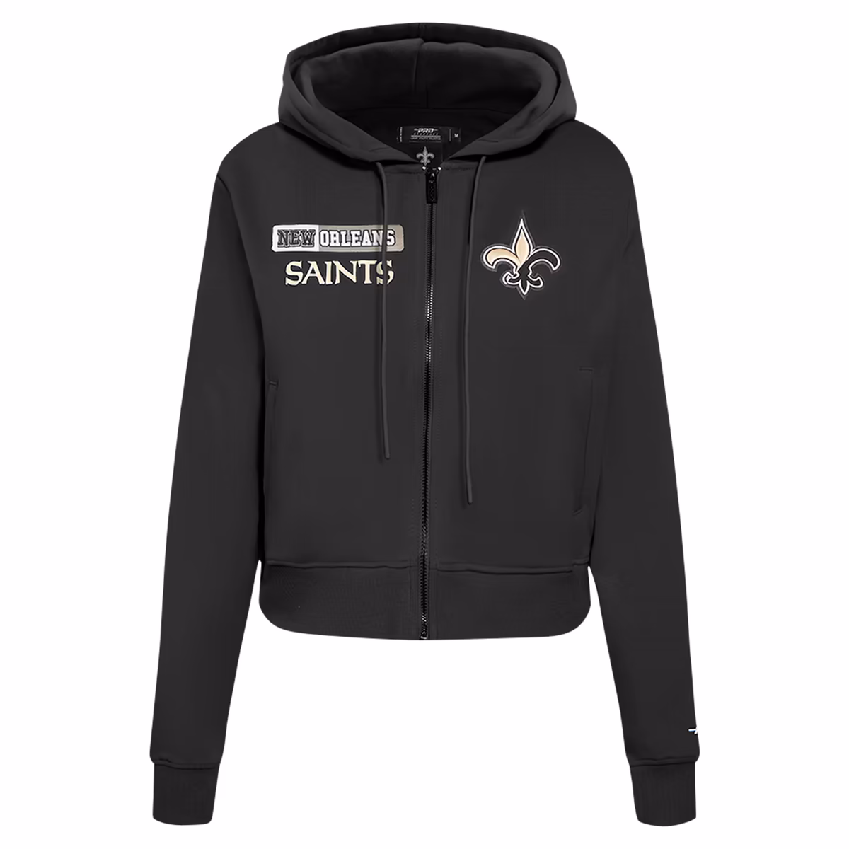 Women's Pro Standard Black New Orleans Saints Split Logo Full-Zip Hoodie 5 Women's Pro Standard Black New Orleans Saints Split Logo Full-Zip Hoodie