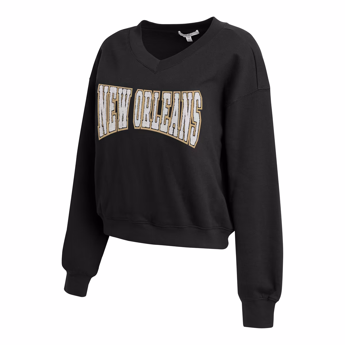 Women's WEAR by Erin Andrews Black New Orleans Saints Fleece V-Neck Lounge Set 5 Women's WEAR by Erin Andrews Black New Orleans Saints Fleece V-Neck Lounge Set