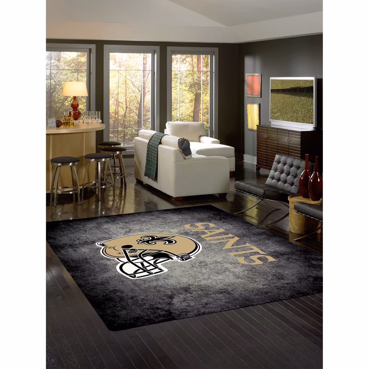 New Orleans Saints Imperial 3'10" x 5'4" Distressed Rug 3 New Orleans Saints Imperial 3'10" x 5'4" Distressed Rug