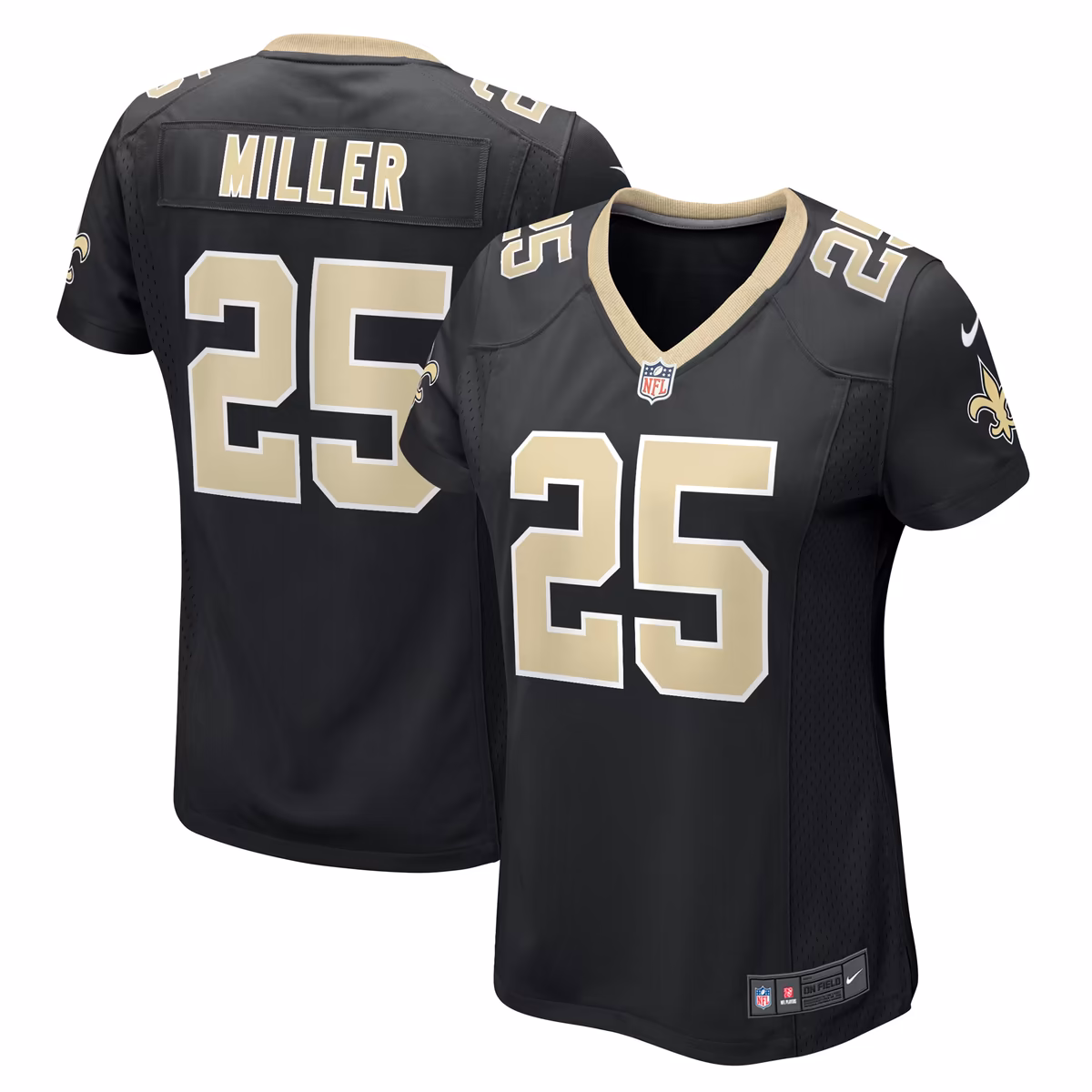 Women's Nike Kendre Miller Black New Orleans Saints Team Game Jersey 13 Women's Nike Kendre Miller Black New Orleans Saints Team Game Jersey